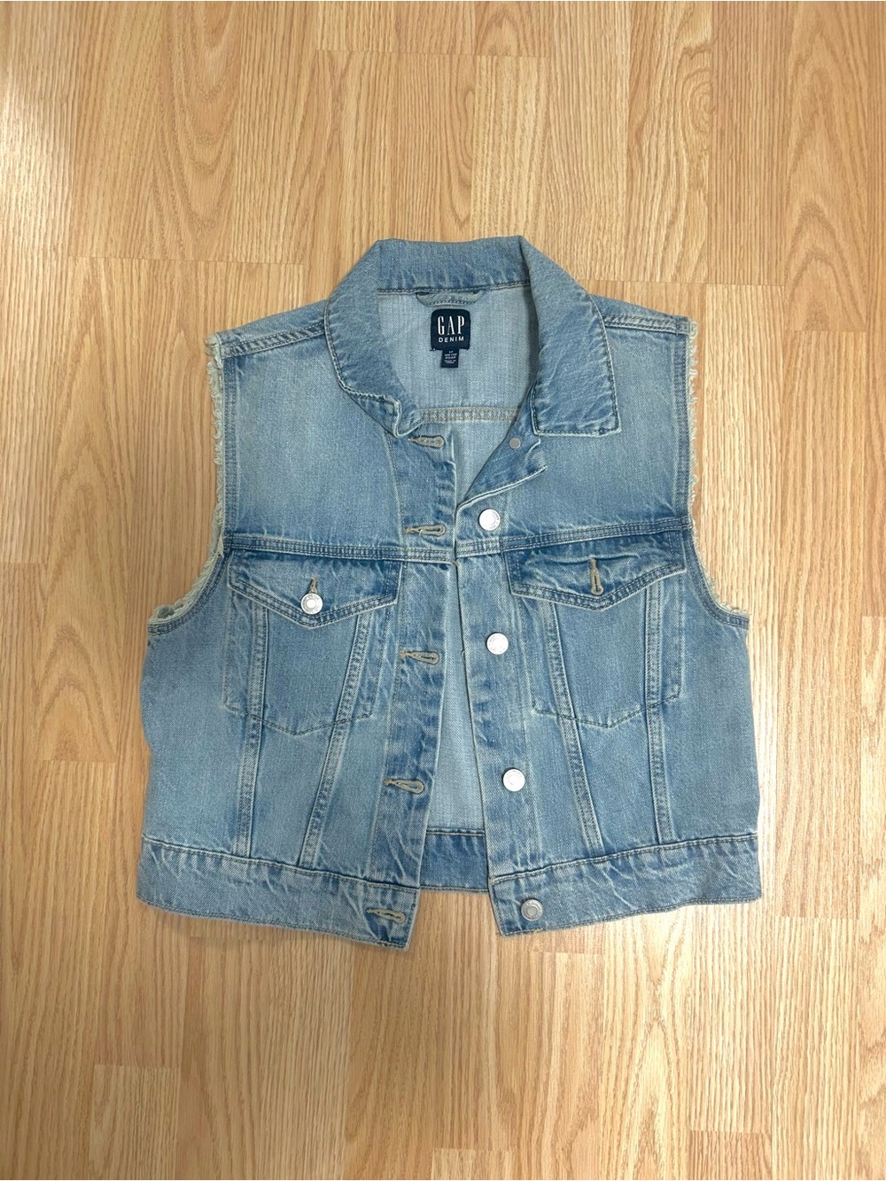 GAP Light Blue Denim Vest